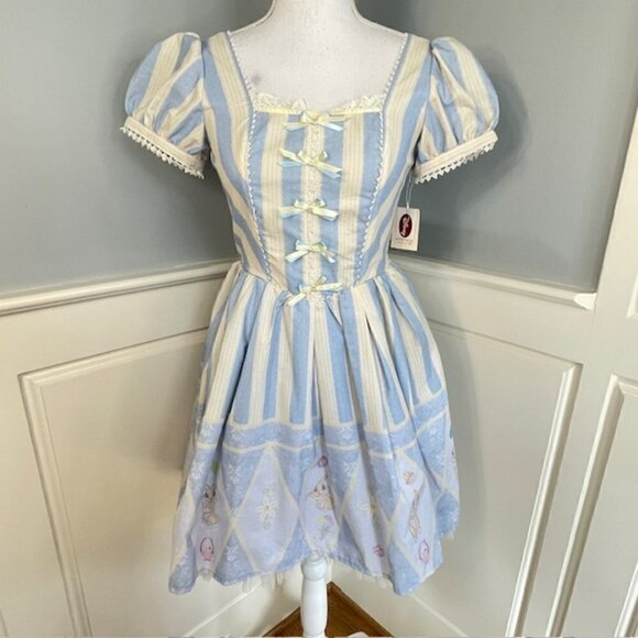 Secret Honey X Disney NWT Miss Bunny Bow Front Kawaii Dress Free Size - Picture 3 of 11